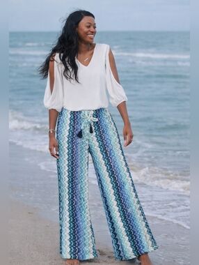 SHORE LIFE Mesh Swim cover-up Pants. Medium